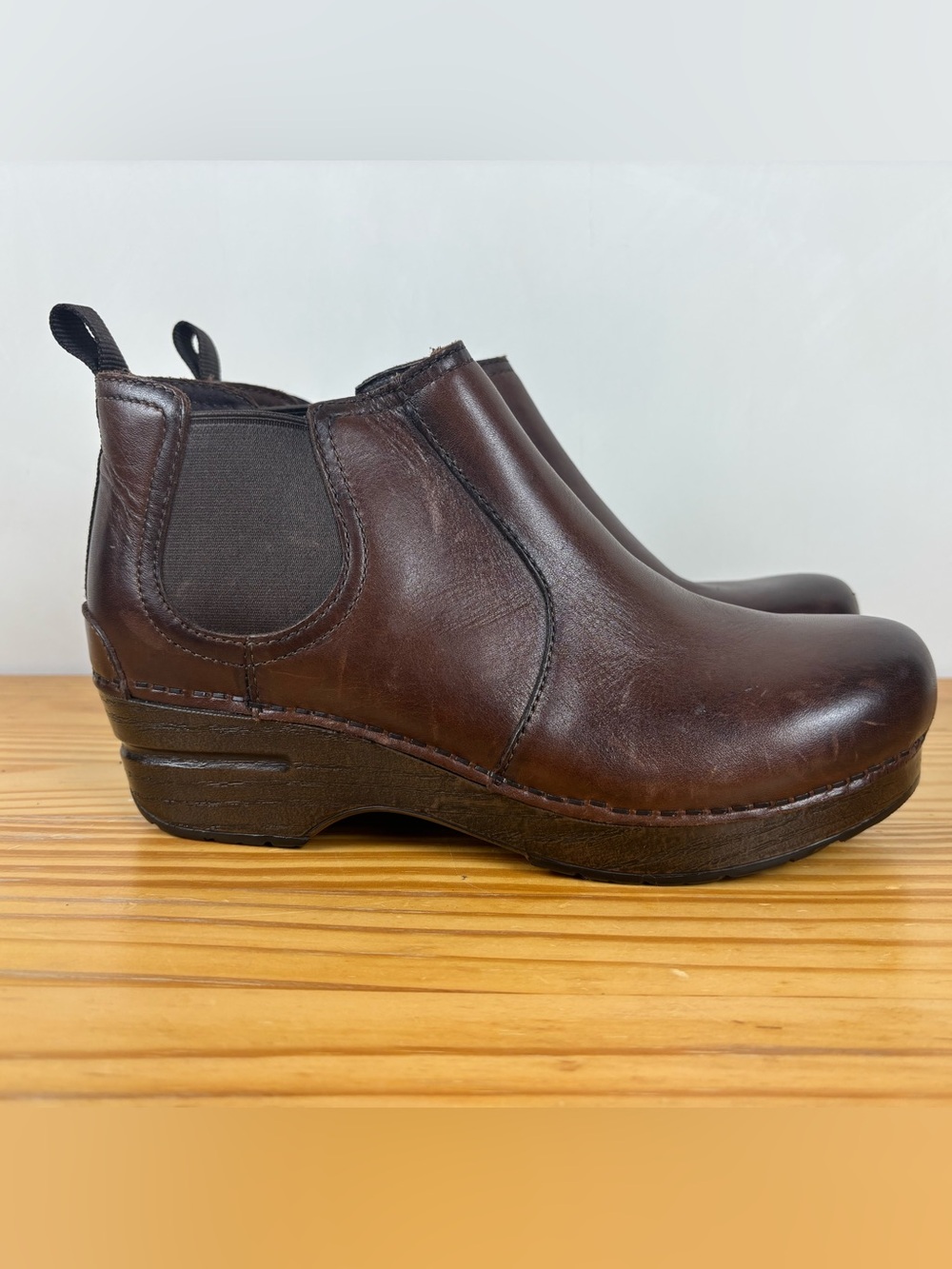 Dansko Frankie Boot Antique Brown EU 37 Leather Chelsea Boot